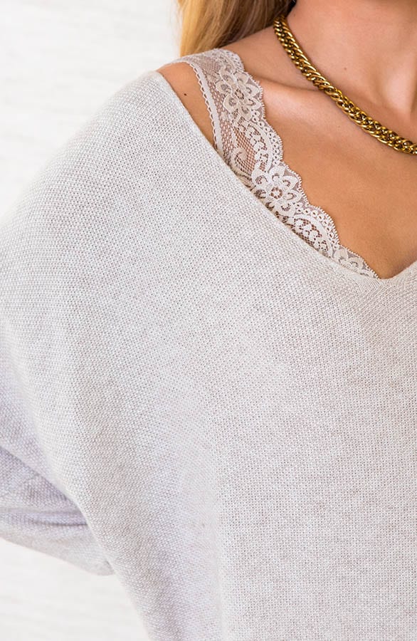 Oversized Sweater Dress Rosanne Beige – shoparchief — foto 4
