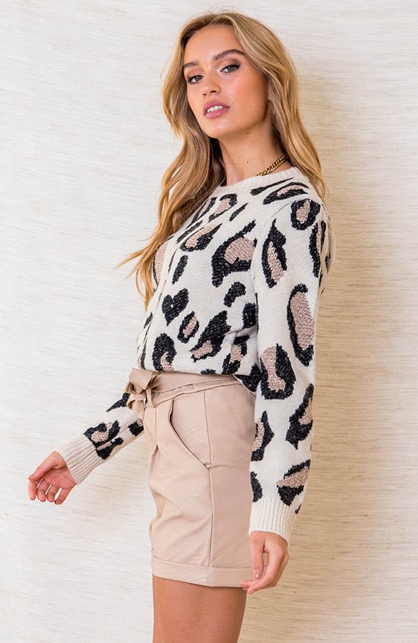 Panter Lurex Trui Lulu Beige – shoparchief — foto 2