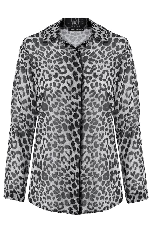 Panterprint Blouse Elisa Grijs – shoparchief