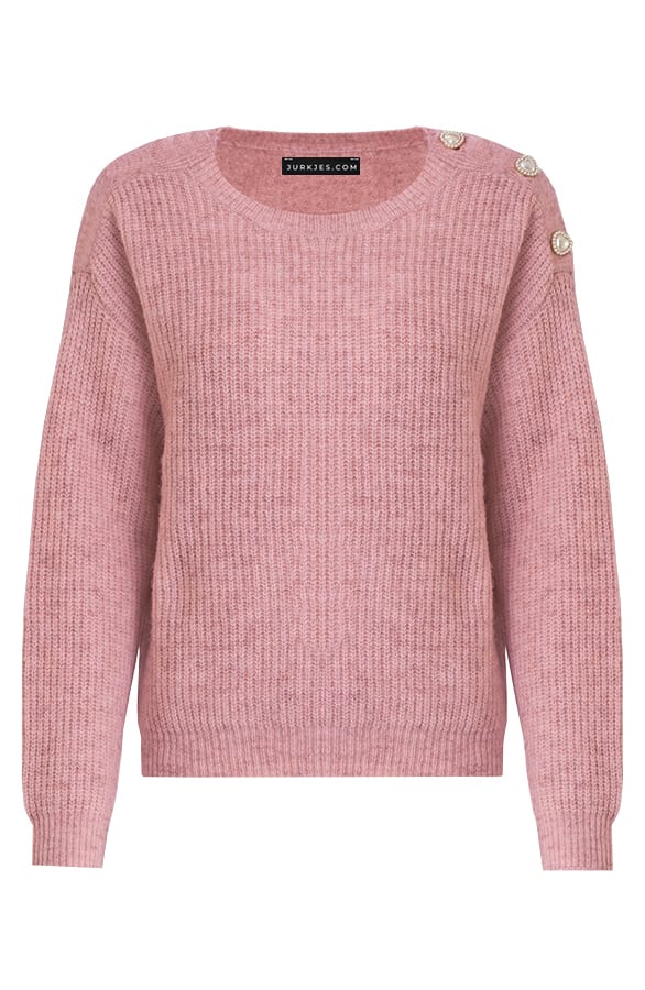 Parel Sierknopen Trui Juliette Oud Roze – shoparchief — foto 7