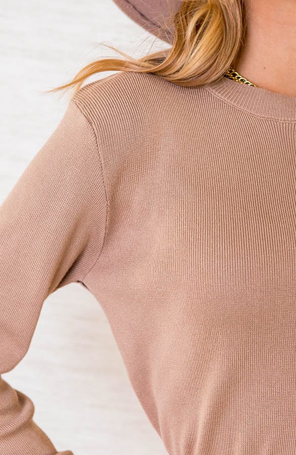 Ruches A-lijn Jurk Audrey Taupe – shoparchief — foto 6