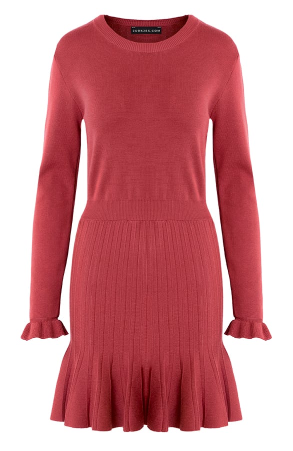 Ruches A-lijn Jurk Audrey Terracotta – shoparchief — foto 6