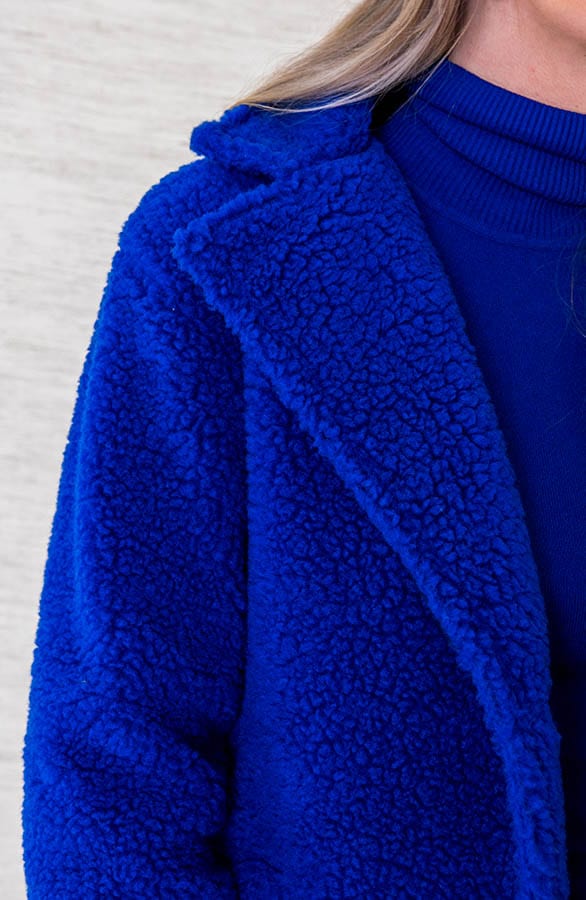 Soft Teddy Jacket Taylor Kobalt – shoparchief — foto 2