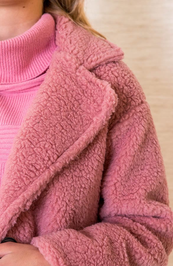 Soft Teddy Jacket Taylor Oud Roze – shoparchief — foto 4