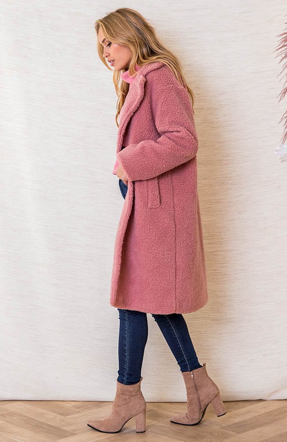 Soft Teddy Jacket Taylor Oud Roze – shoparchief — foto 2