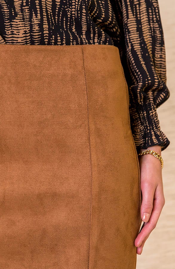 Suede Rok Sue Cognac – shoparchief — foto 5