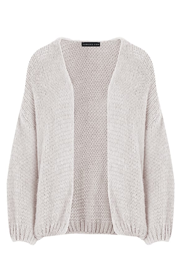 Trendy Vest Gebreid Skye Beige – shoparchief — foto 6