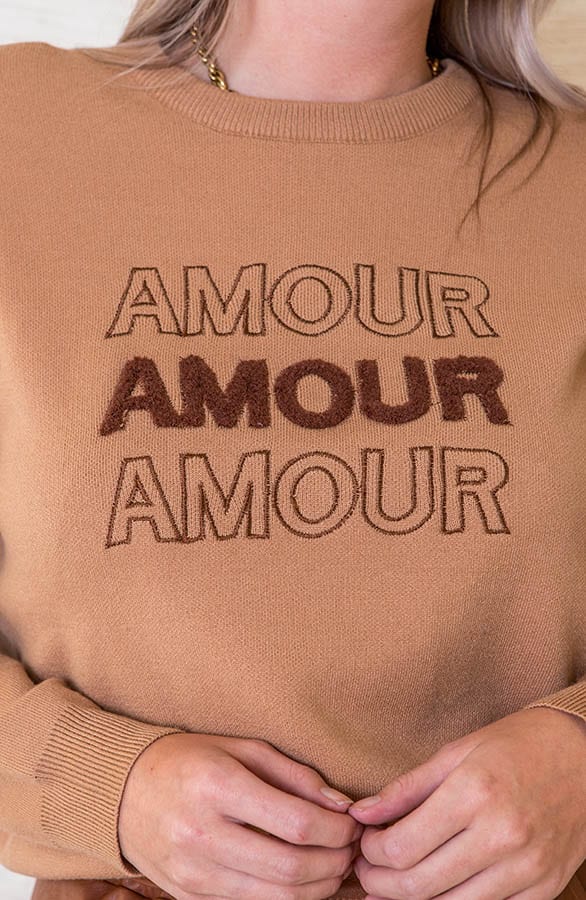 Triple Amour Sweater Abbey Camel – shoparchief — foto 2