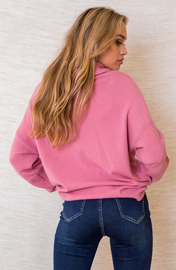 Trui Met Gestreept Motief Hester Oud Roze – shoparchief — foto 3