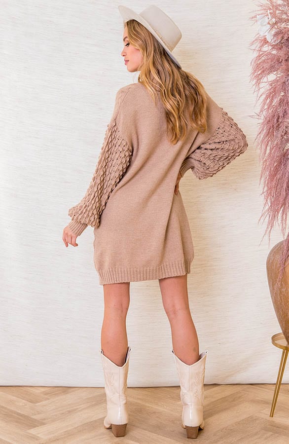Tuniek Met Kabelpatroon Naomy Camel – shoparchief — foto 3