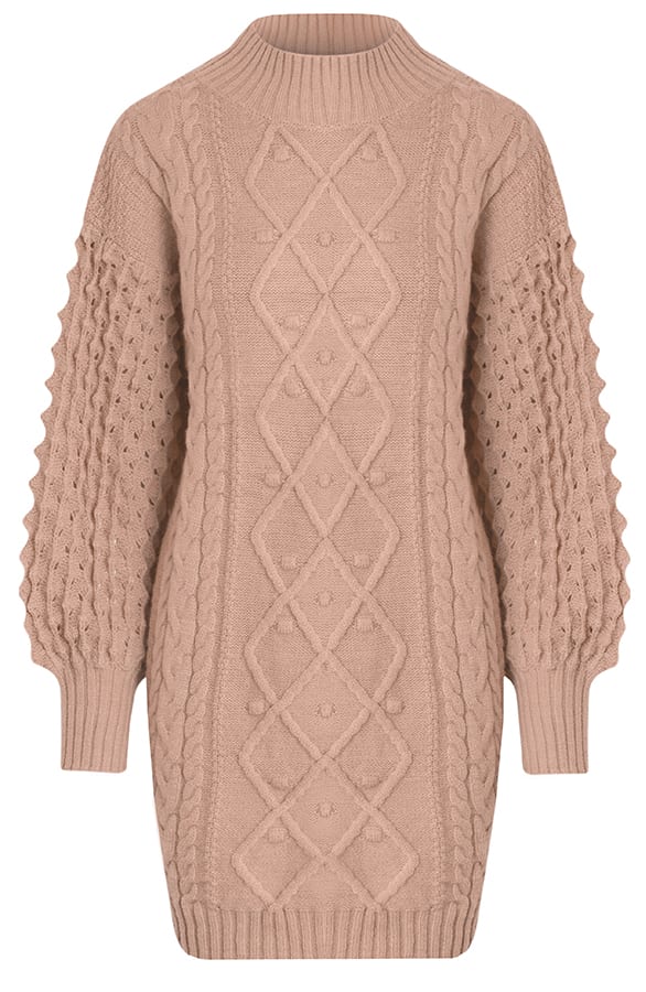Tuniek Met Kabelpatroon Naomy Camel – shoparchief — foto 5