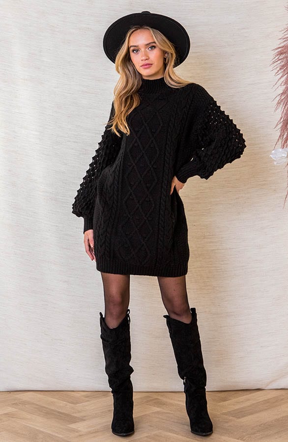 Tuniek Met Kabelpatroon Naomy Zwart – shoparchief — foto 5