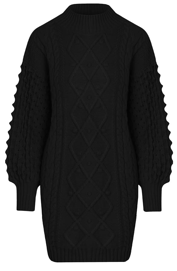 Tuniek Met Kabelpatroon Naomy Zwart – shoparchief — foto 6