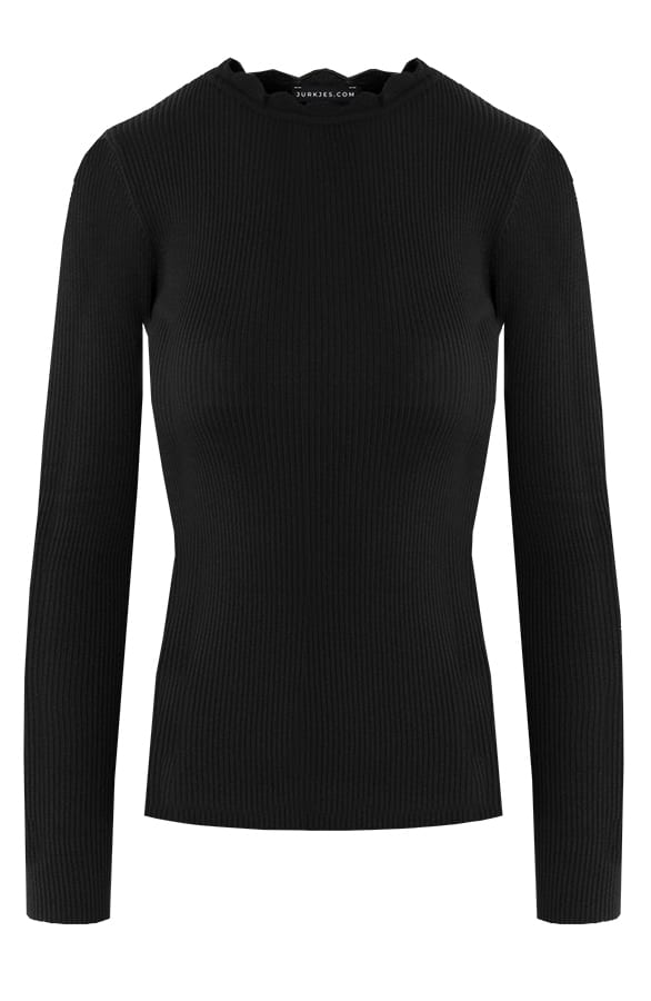Wavy Rib Top Clare Zwart – shoparchief — foto 5