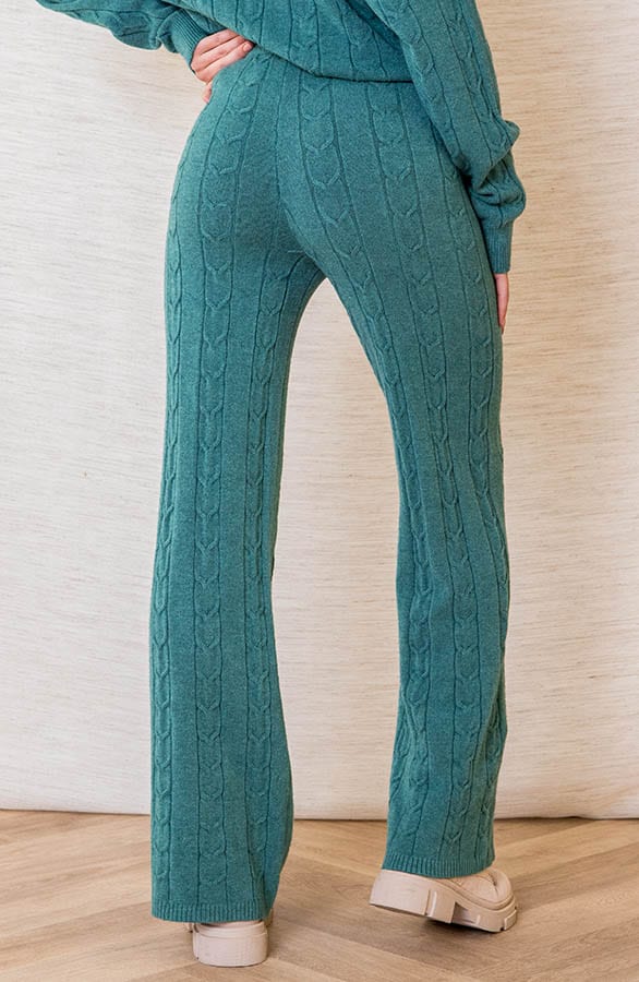 Zachtgebreide Kabelpatroon Broek Janice Oase – shoparchief — foto 3