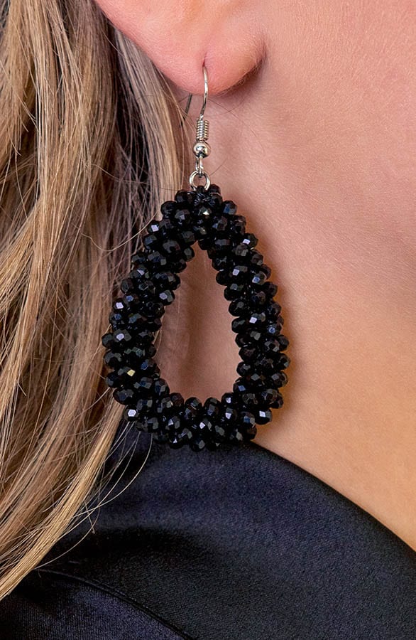 Bella Oval Earrings Black – accessoires — foto 2
