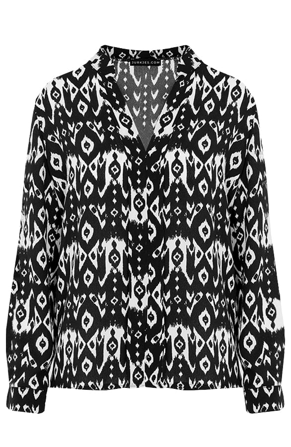 Blouse Met Boho Print Ysabel Zwart – shoparchief — foto 6