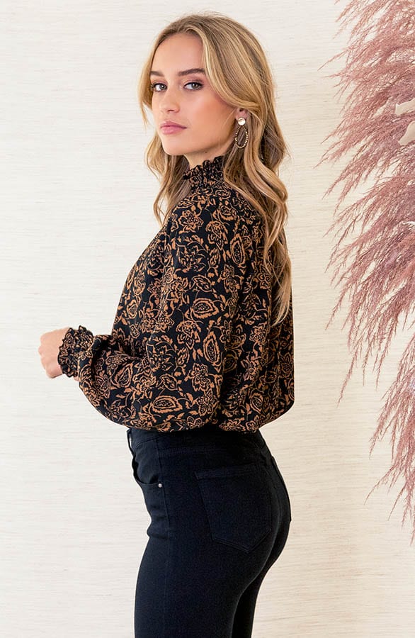 Col Blouse Paisley Philley Cognac – shoparchief — foto 2