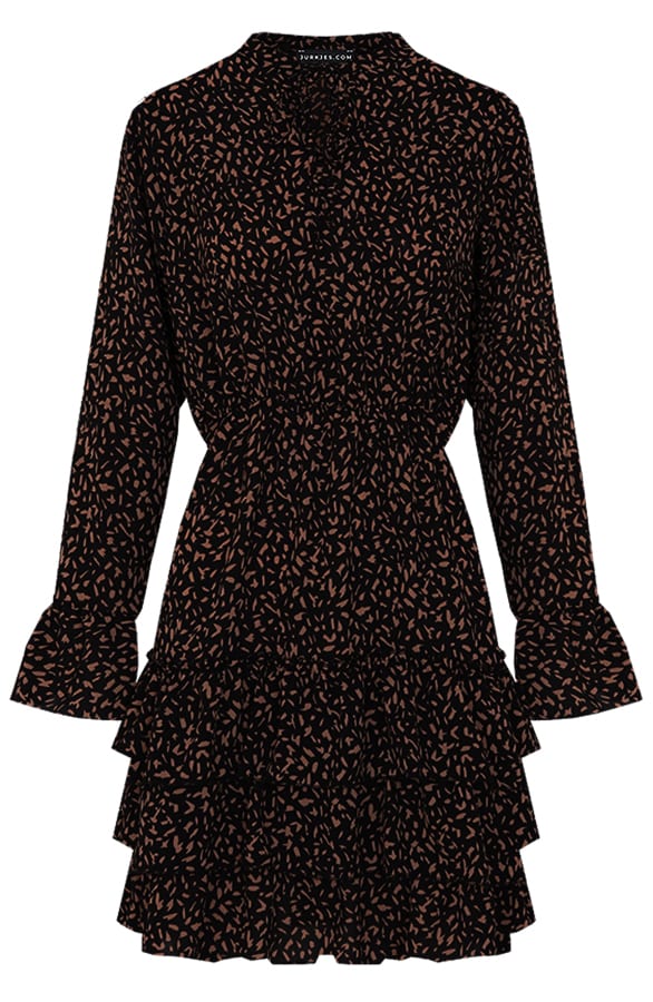 Evelyn Ruches Jurk Cognac – shoparchief — foto 6