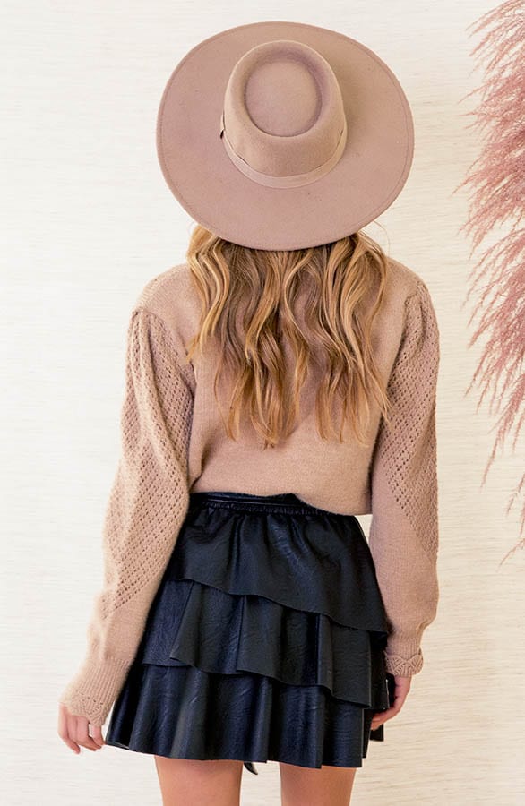 Gehaakte Details Trui Suzie Taupe – shoparchief — foto 3