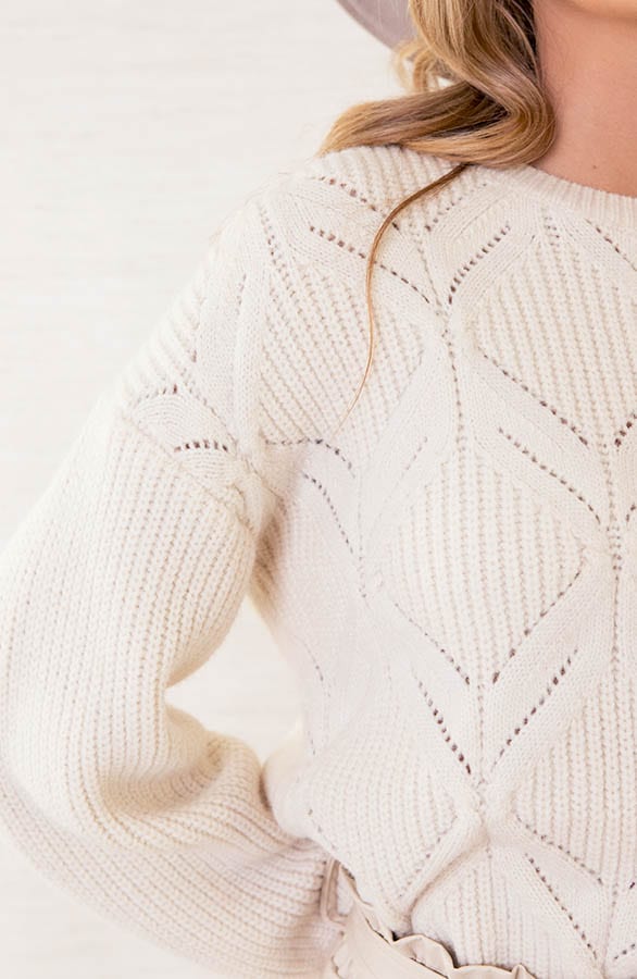 Gehaakte Patronen Trui Megan Ecru – shoparchief — foto 4