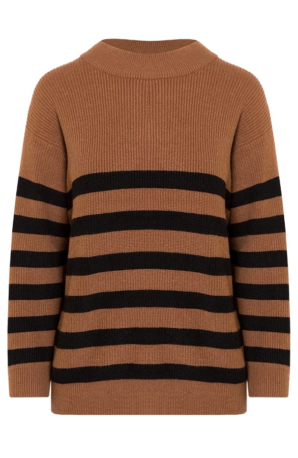 Gestreepte Trui Zwart Cathy Camel – shoparchief — foto 6