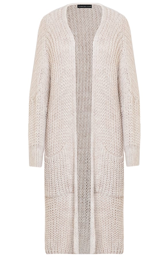Grof Gehaakt Vest Celesta Beige – shoparchief