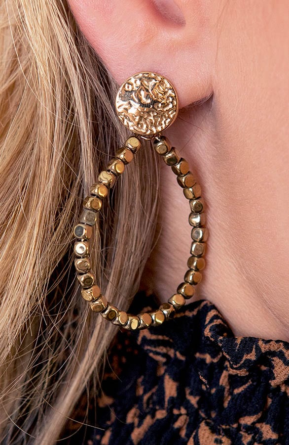 Ovalen Hoop oorbellen Christy Goud – shoparchief
