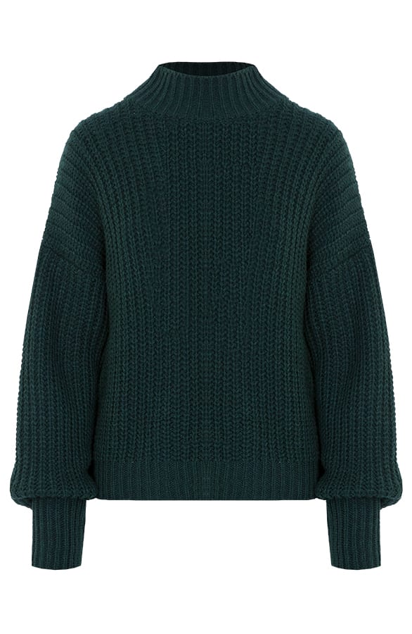 Oversized Gebreide Trui Laureen Smaragd – shoparchief — foto 5