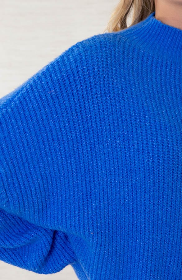 Oversized Gebreide Trui Leona Blauw – shoparchief — foto 5