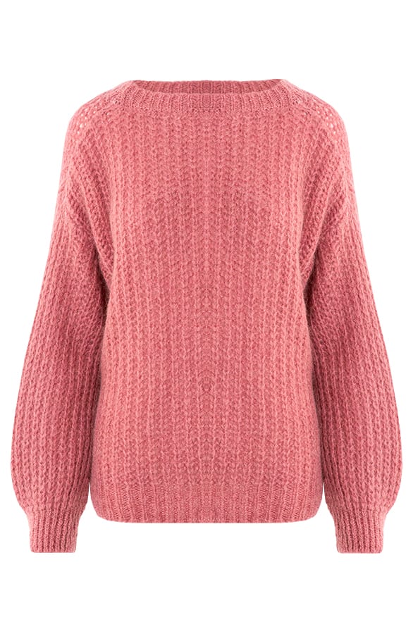 Oversized Knitted Sweater Trixy Dust Roze – shoparchief — foto 6