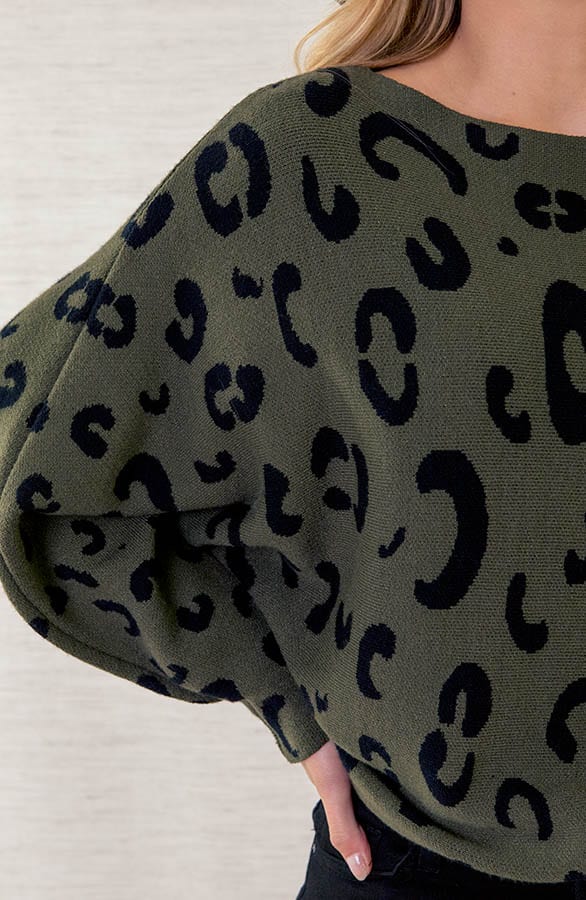 Debby Sweater Leopard Legergroen – shoparchief — foto 5