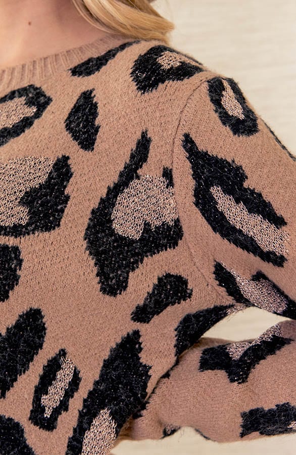 Panter Lurex Trui Lulu Camel – shoparchief — foto 4