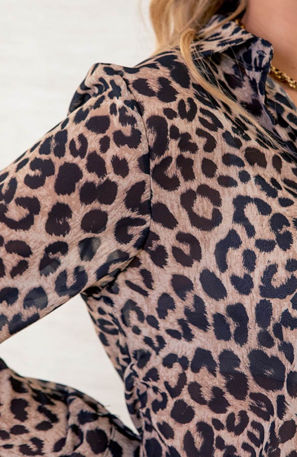 Panterprint Blouse Elisa Camel – shoparchief — foto 5