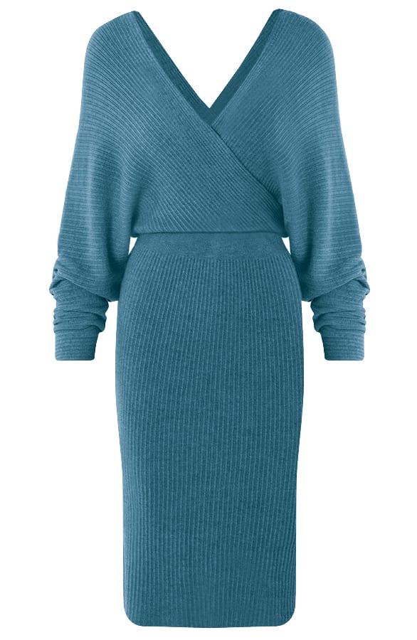 Ribstof Stretch Jurk Mabel Oase – shoparchief — foto 6