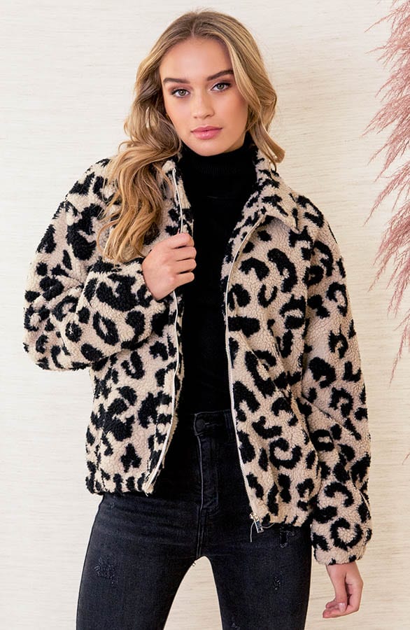 Soft Teddy Jasje Met Print Kaylie Beige – shoparchief