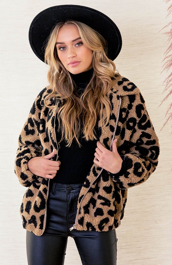 Soft Teddy Jasje Met Print Kaylie Camel – shoparchief — foto 2