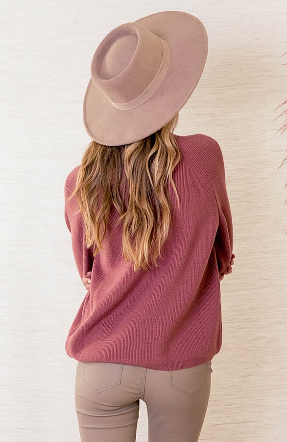Trui Met Gouden Knopen Lies Oud Roze – shoparchief — foto 3