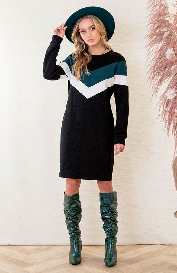 Tuniek Met V Print Lott Smaragd – shoparchief — foto 5