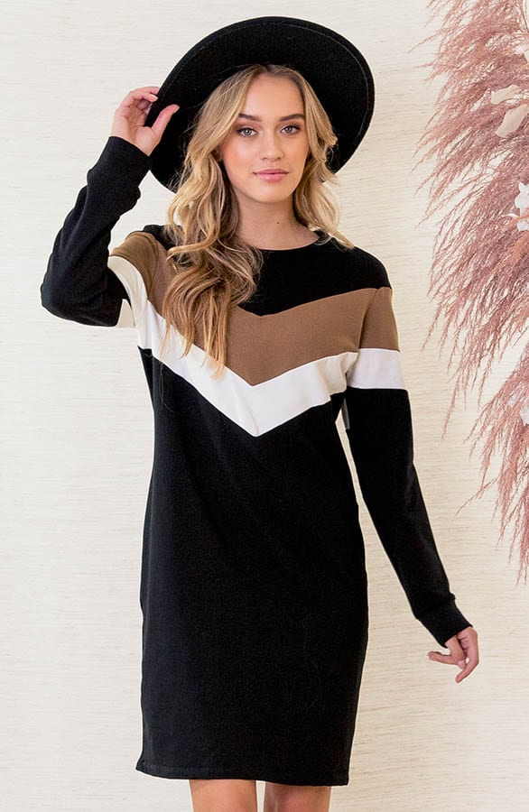 Tuniek Met V Print Lott Zwart – shoparchief — foto 2