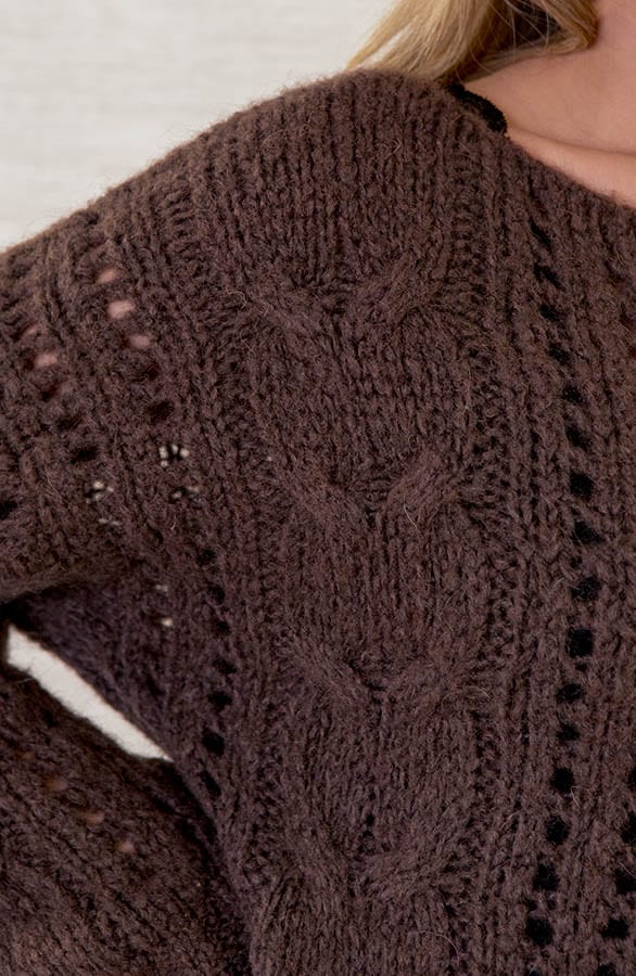 Gehaakte Trend Trui Lyvia Bruin – shoparchief — foto 5