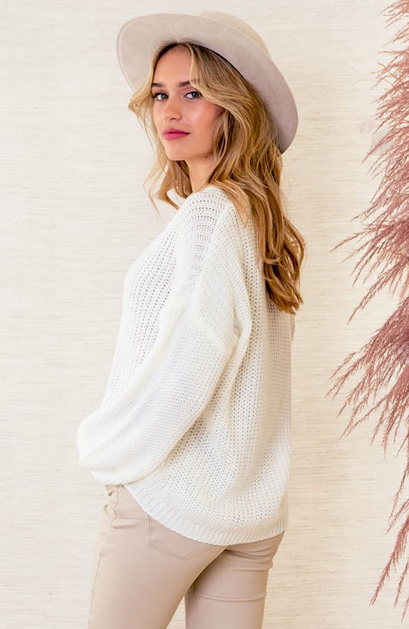Gehaakte Trui Wit Joan – shoparchief — foto 4