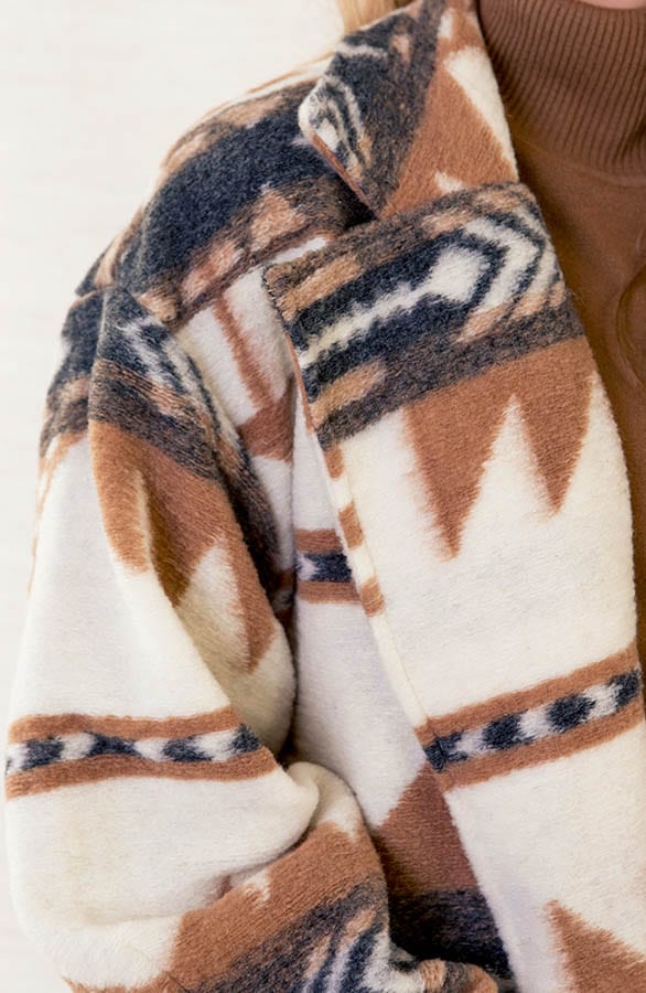Oversized Print Jas Giulia Camel – shoparchief — foto 5