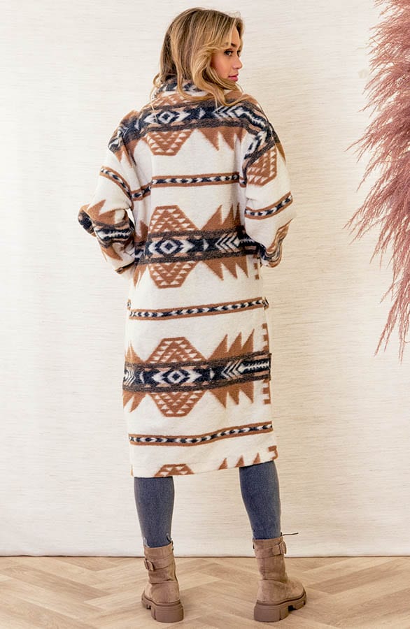 Oversized Print Jas Giulia Camel – shoparchief — foto 4