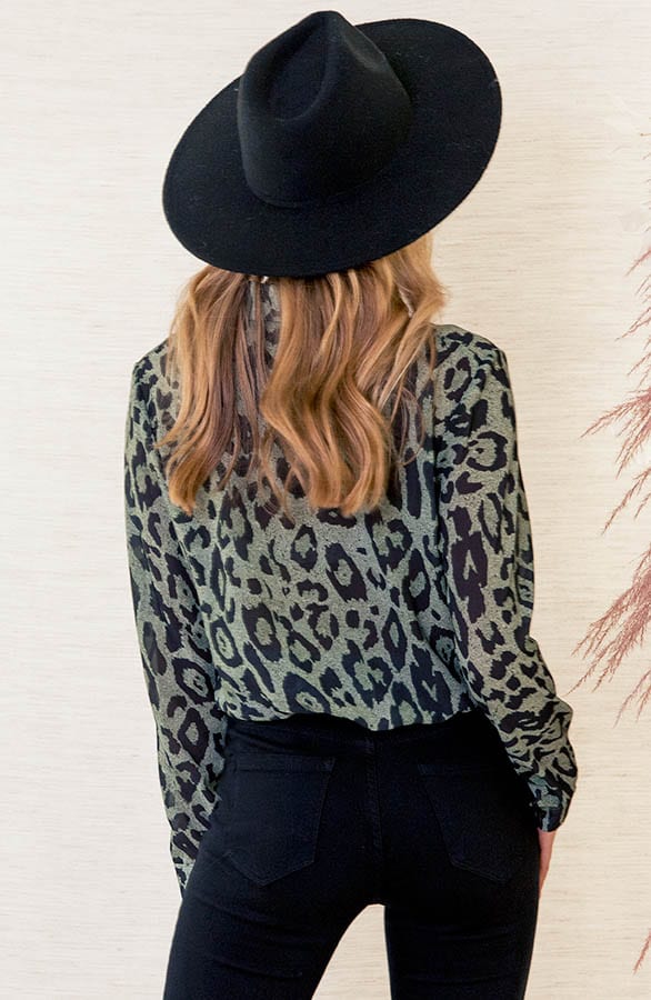 Panterprint Blouse Elisa Army – shoparchief — foto 4