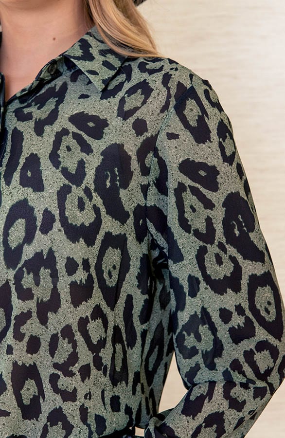 Panterprint Blouse Elisa Army – shoparchief — foto 5