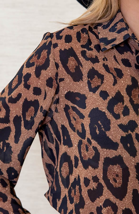 Panterprint Blouse Elisa Bruin – shoparchief — foto 4