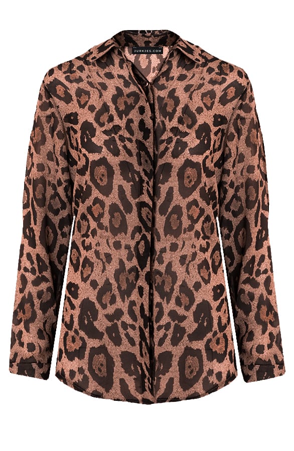 Panterprint Blouse Elisa Bruin – shoparchief — foto 7