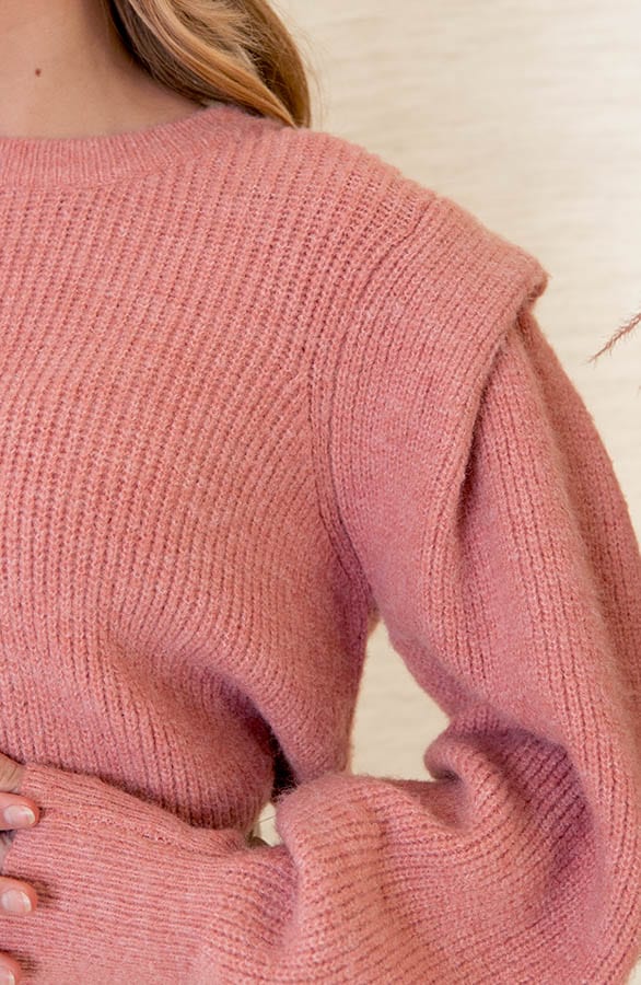 Trendy Shoulder Sweater Annabelle Roze – shoparchief — foto 4
