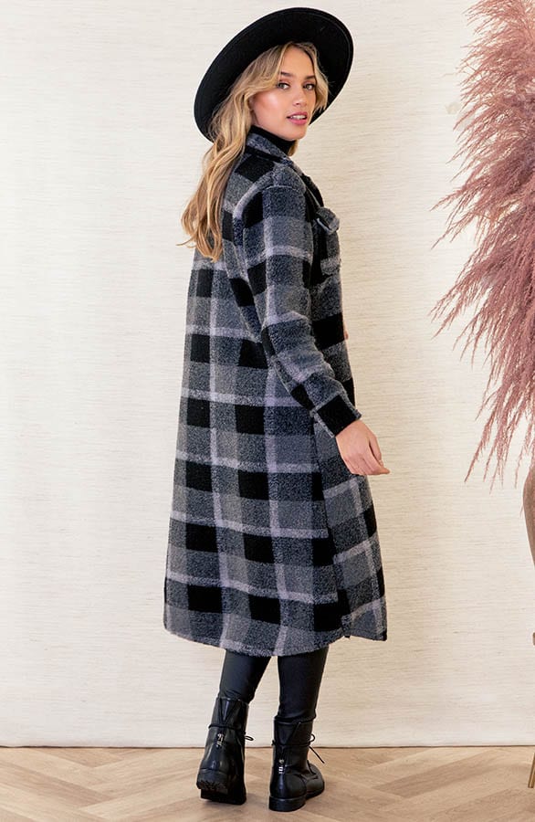 Woven Jacket Geblokt Lauren Grijs – shoparchief — foto 4